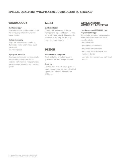 Swarovski Luminaires and Lighting Systems