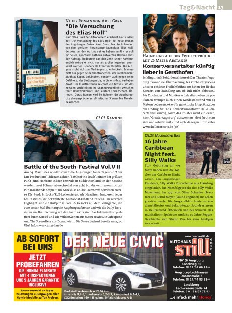 Stadtmagazin Neue Szene Augsburg 2012-03