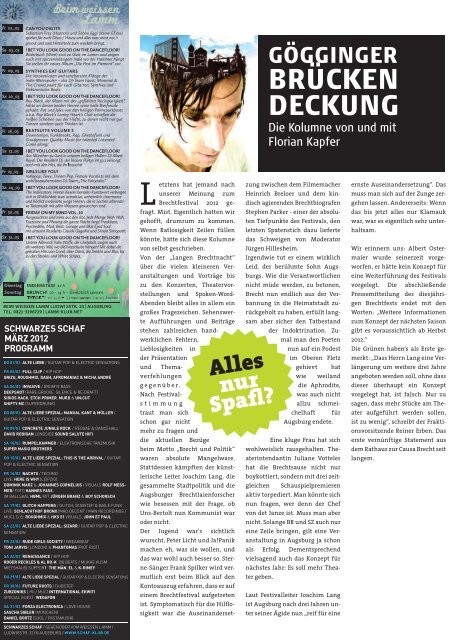 Stadtmagazin Neue Szene Augsburg 2012-03