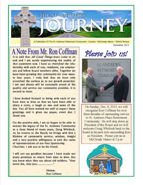 St. Andrews Retirement Community December Newsletter