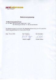 Probelpmoos: Statutenanpassung 2012