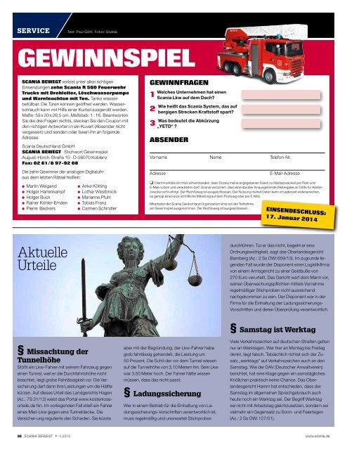 Scania Bewegt Ausgabe 4 -2013