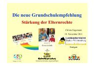Die neue Grundschulempfehlung Stärkung der ... - Bilharzschule