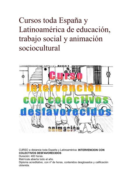 Curso Intervencion con colectivos desfavorecidos