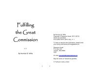 Fulfilling the Great Commission