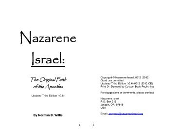 Nazarene Israel: