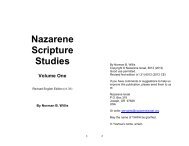 Nazarene Scripture Studies