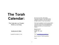 The Torah Calendar:
