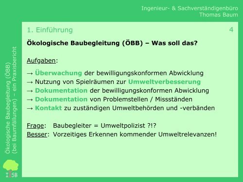 Ökologische Baubegleitung (bei Baumfällungen) – Ein Praxisbericht