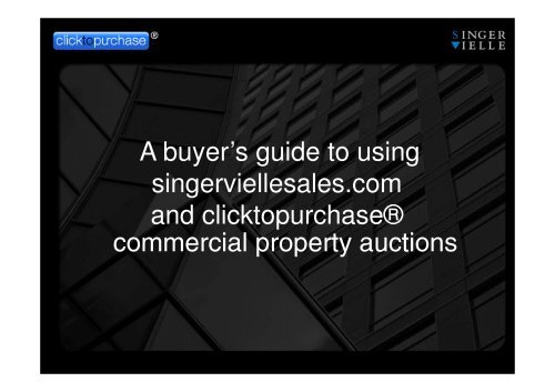 Commercial, Retail and Investment Property Sales Guide - Singer Vielle 