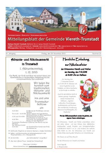 Mitteilungsblatt Viereth - 29.November 2013
