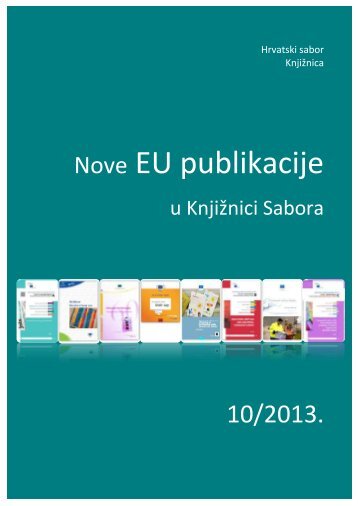Nove EU publikacije u Knjižnici Sabora - listopad 2013.