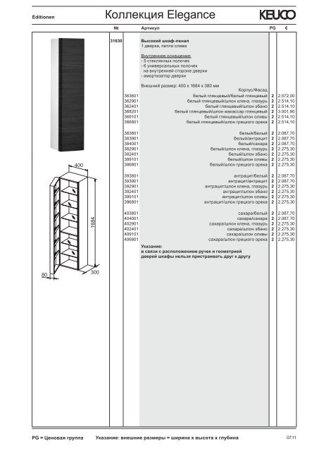 KEUCO_прайс_2012