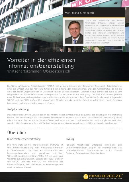 Vorreiter in der effizienten Informationsbereitstellung