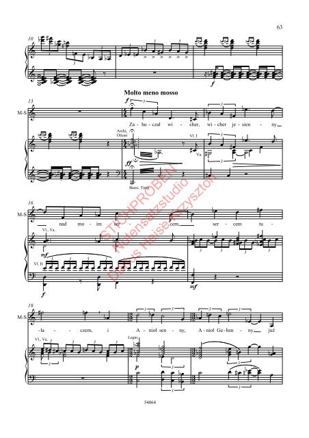 Krzysztof Penderecki, Liederzyklus, Klavierauszug