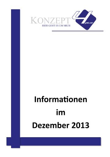 Informationen im Dezember 2013