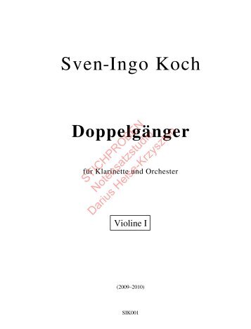 Sven-Ingo Koch, Doppelgänger, Violine 1