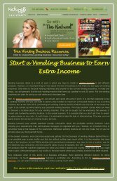 Start a Vending Business to Earn Extra Income