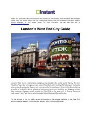City Guide to London's West End