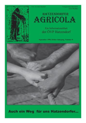 Hatzendorfer Agricola Ausgabe Nr. 8