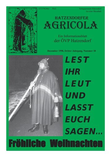 Hatzendorfer Agricola Ausgabe Nr. 10