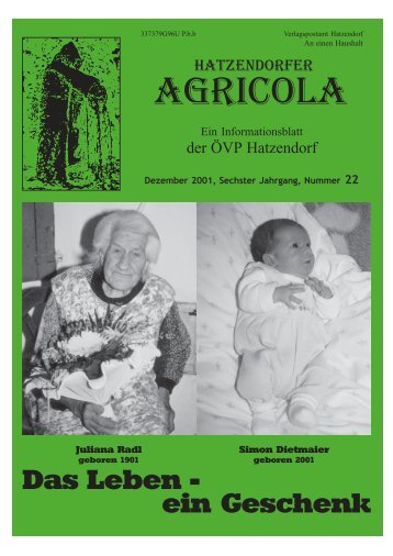Hatzendorfer Agricola Ausgabe Nr. 22