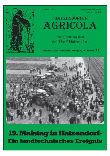 Hatzendorfer Agricola Ausgabe Nr. 21