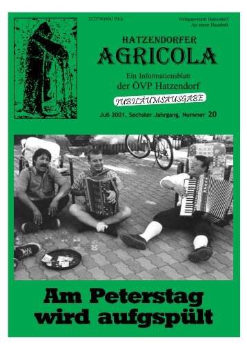 Hatzendorfer Agricola Ausgabe Nr. 20