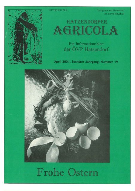 Hatzendorfer Agricola Ausgabe Nr. 19