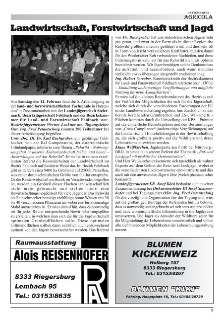 Hatzendorfer Agricola Ausgabe Nr. 33