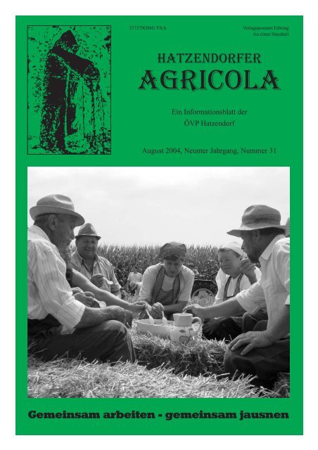 Hatzendorfer Agricola Ausgabe Nr. 31