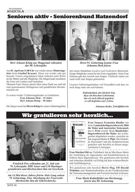 Hatzendorfer Agricola Ausgabe Nr. 31