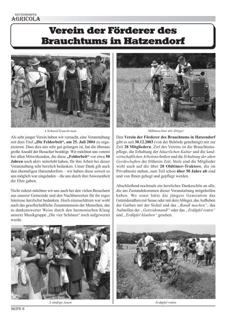 Hatzendorfer Agricola Ausgabe Nr. 31