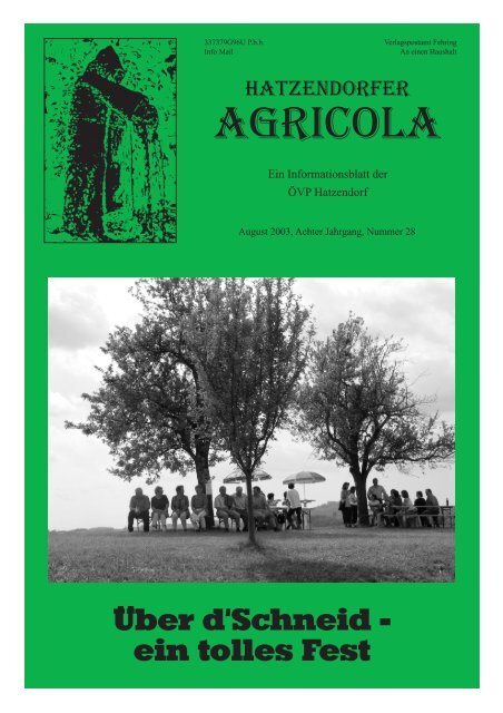 Hatzendorfer Agricola Ausgabe Nr. 28