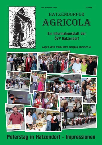 Hatzendorfer Agricola Ausgabe Nr. 52