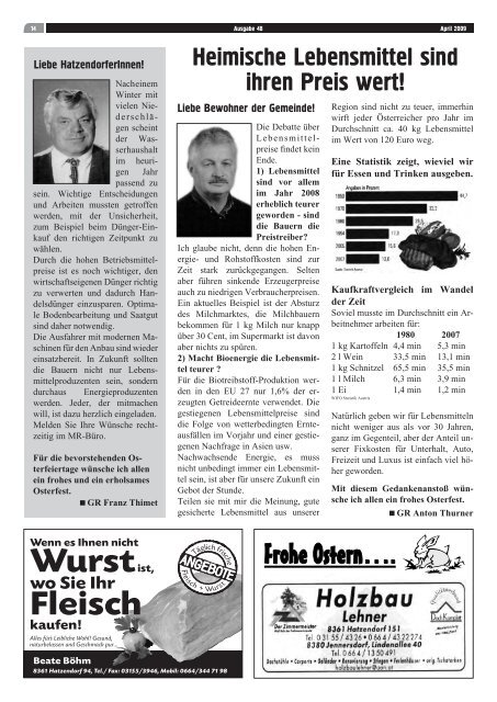 Hatzendorfer Agricola Ausgabe Nr. 48