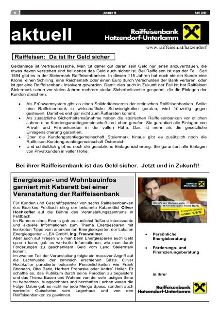 Hatzendorfer Agricola Ausgabe Nr. 48