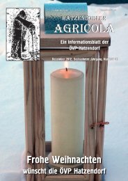 Hatzendorfer Agricola Ausgabe Nr. 62