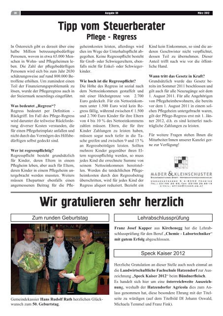 Hatzendorfer Agricola Ausgabe Nr. 59