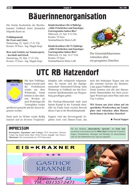 Hatzendorfer Agricola Ausgabe Nr. 51