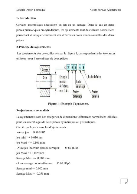 Cours sur les ajustements