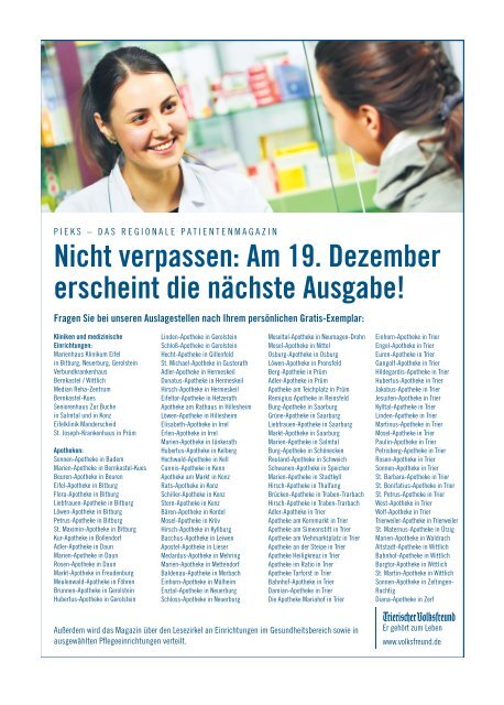 Das Regionale Patientenmagazin - Pieks 11/2013