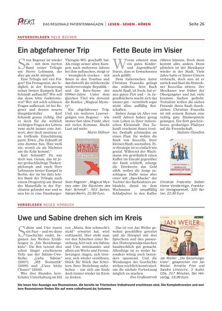 Das Regionale Patientenmagazin - Pieks 11/2013