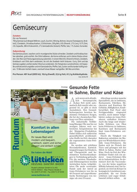 Das Regionale Patientenmagazin - Pieks 11/2013