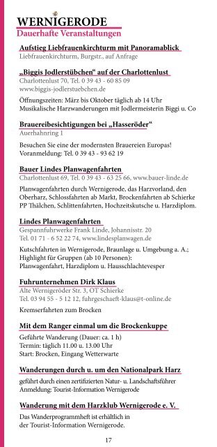 Wernigerode Insider Tipps Januar 2014