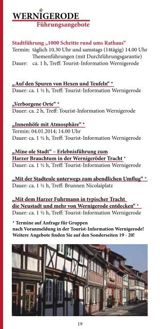 Wernigerode Insider Tipps Januar 2014