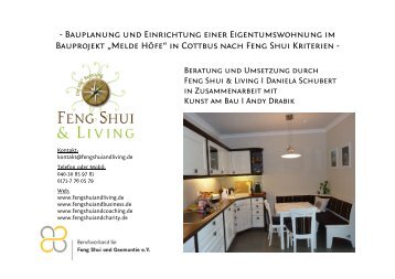 Bauplanung und Einrichtung einer Eigentumswohnung im Bauprojekt "Melde Höfe" in Cottbus nach Feng Shui Kriterien