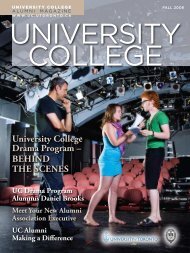 University College Drama Program - U of T Alumni and Friends ...