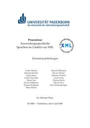 Proseminar Anwendungsspezifische Sprachen im Umfeld von XML