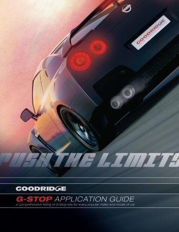 G-STOP APPLICATION GUIDE - Goodridge